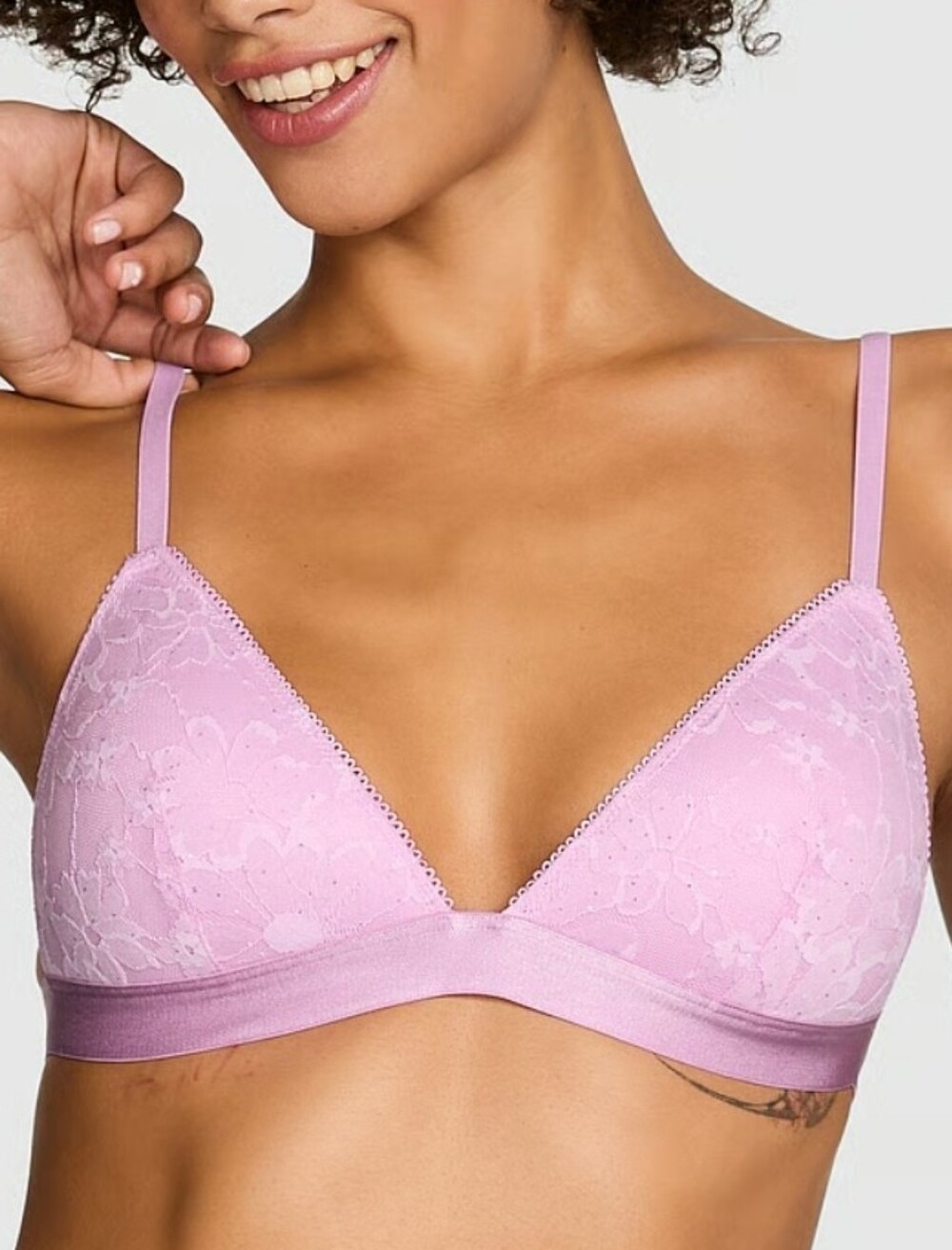 Victoria's Secret PINK | Wink Push-Up Triangle Bralette Size M In Lilac